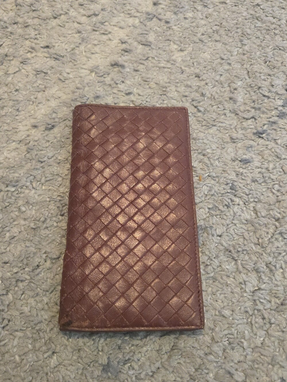 Bottega Veneta Intrecciato Woven Leather Long Continental Wallet Brown Ital
